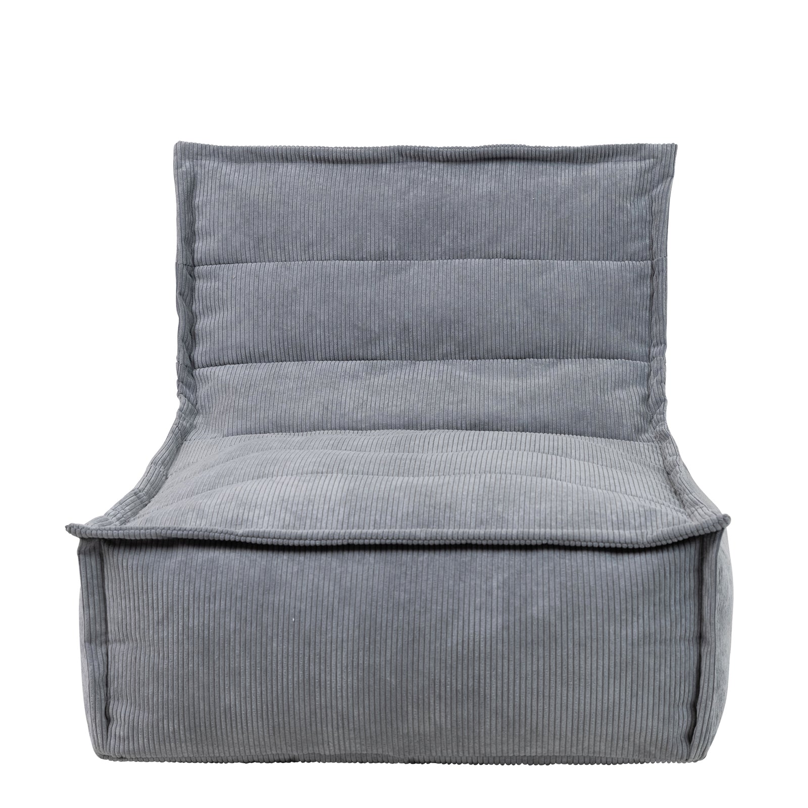 Otto Cord Lounger Set Of 3 Bean Bag Chair, Charcoal Grey
