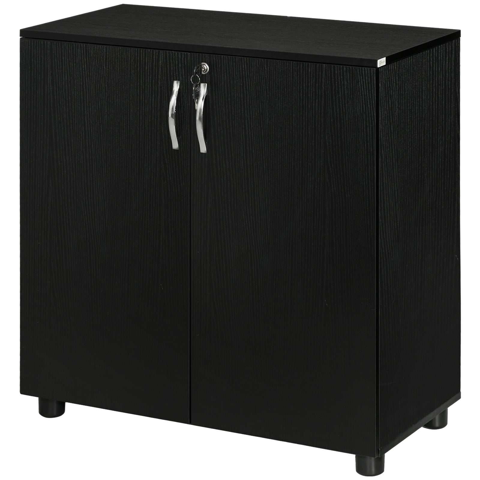 2 Tier Locking Office File Organisation With 2 Keys | One Size | Black