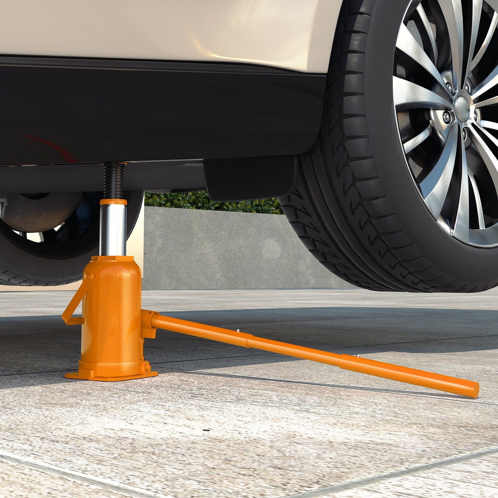 HOMCOM 12 Tonne Hydraulic Bottle Jack, 19-37 Cm Car Jack Lift, Orange