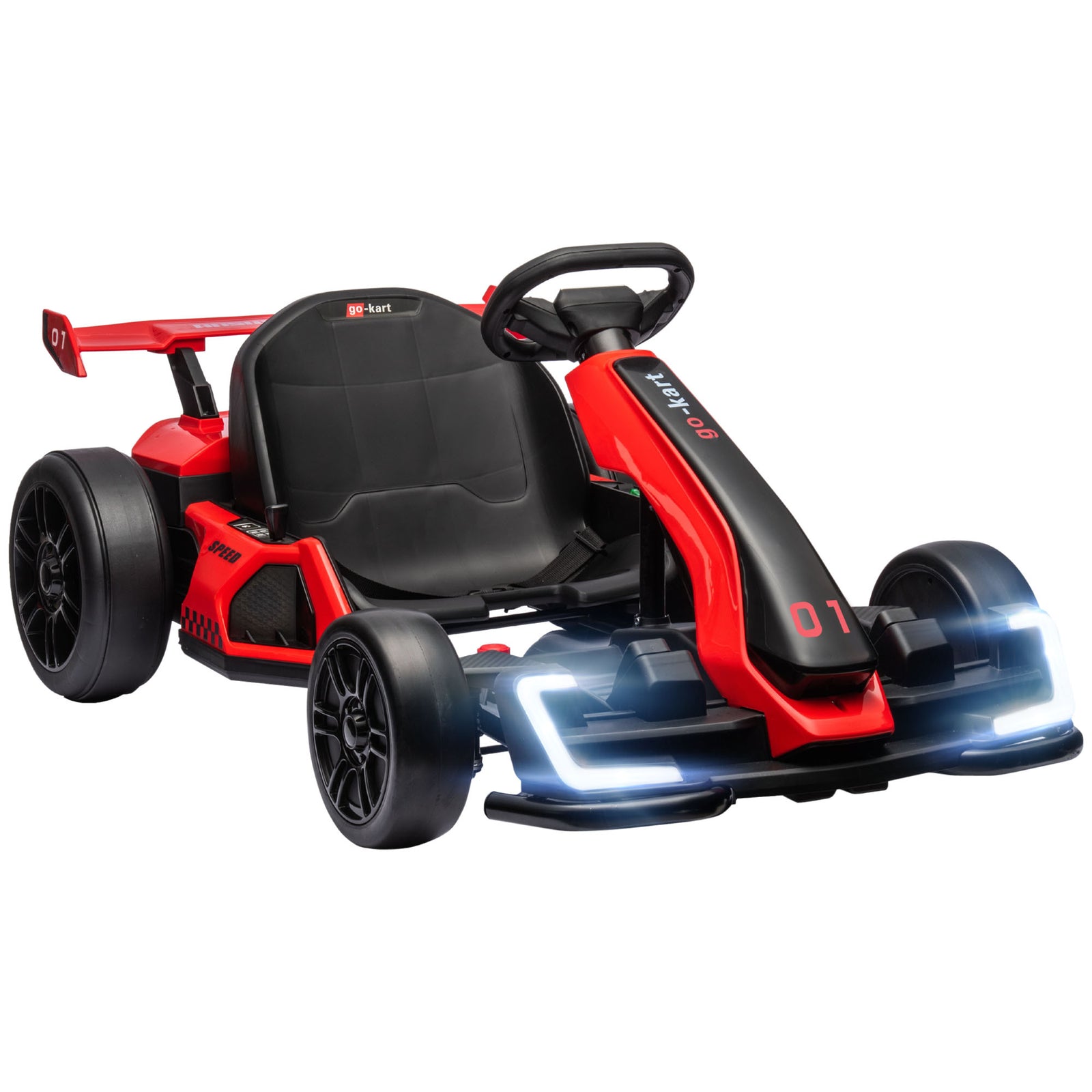 24v Electric Go Kart For Kids With Adjustable Seat | Red