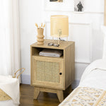 Set Of 1/2 Nightstand Rattan Bedside Table With Cabinet | Set of 1 | Natura