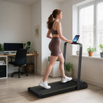 Folding Treadmill Under Desk Walking Pad With Incline | Black
