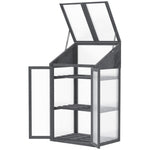 Wooden Greenhouse Cold Frame Semi Transparent | Gray