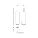 Toilet Brush, Black Matt, Freestanding Or Wall-mounted. Collection Bwc