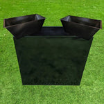 Long Zinc Galvanised Tall Trough Planter | 120cm x 40cm x 100cm | Black Gloss