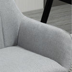 Dining Chairs Set Of 2 Linen Fabric Accent Chairs Metal Legs