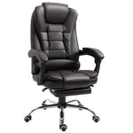 Pu Leather Executive Chair With Footrest | Brown