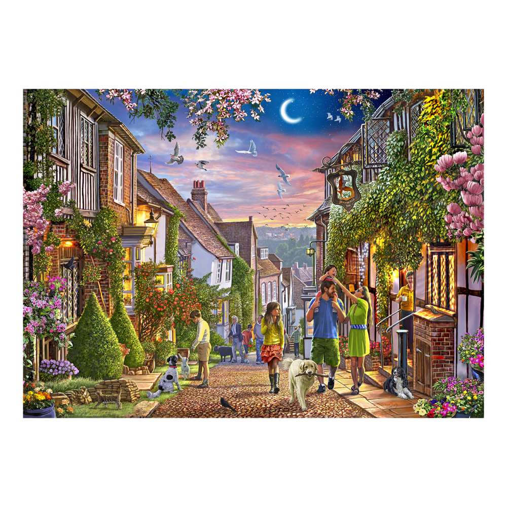 The House of Puzzles Mermaid Street 1000 Piece Puzzle