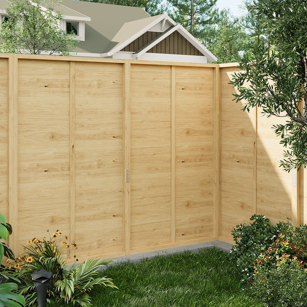 Spruce Wood Fence Panel 180cm W X 90/120/150cm H, Weather-resistant Treated Wood With Eco-friendly Water-based Finish | Large