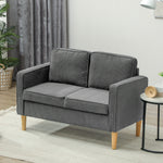 Compact 2 Seater Sofa With Under Seat Storage | One Size | Gray