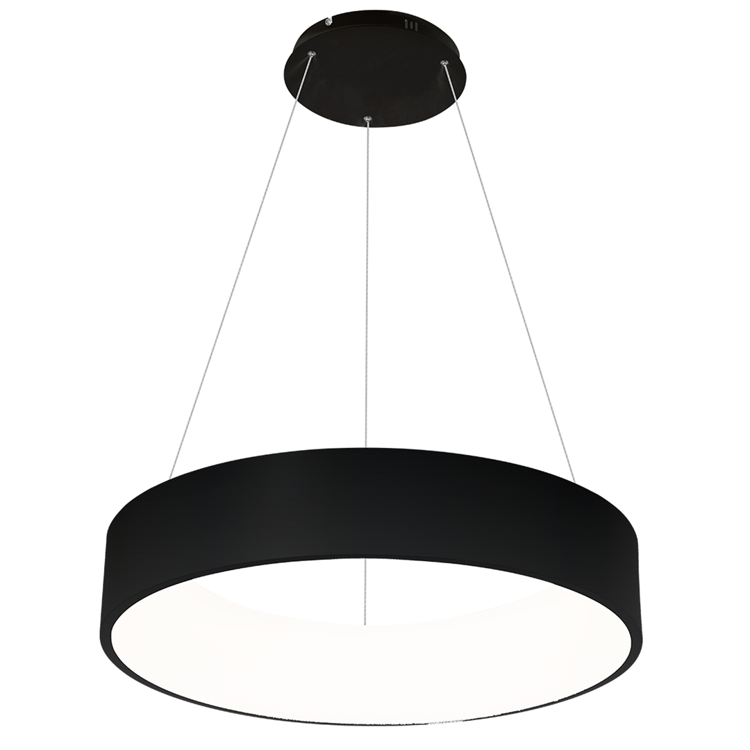 Ohio Stunning Led Pendant Lamp 24w(122w)  45cm Diameter Height Adjustable | Black
