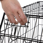 Metal Collapsible Car Dog Cage W/ Removable Tray