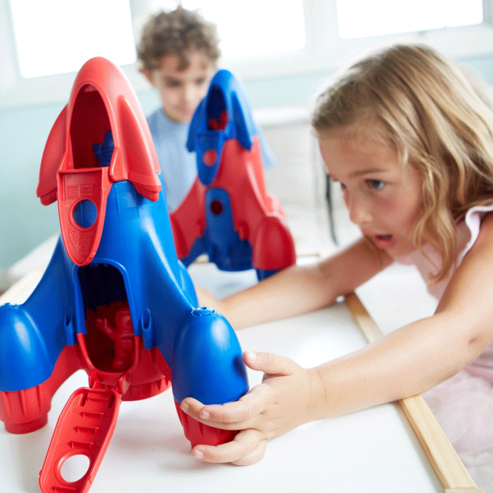 Blue Rocket Toy, Made From 100% Recycled Plastic