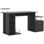 Wood Computer Desk With Drawer And Shelf