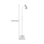 Modern Minimalist Floor Lamp With Adjustable Shade, Gold Accents，sleek Iron Design For Study | White