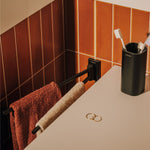 Double Towel Rail, Swivel, Easy To Install, Matt Black, Next Collection