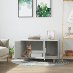Cat Litter Box Enclosure & House W/ Nightstand/end Table Design | Gray