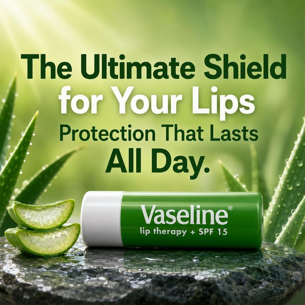 Lip Therapy With Petroleum Jelly Balm Sticks, Aloe Vera 4g | Set of 8