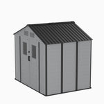 Breeins 8x6ft Plastic Garden Storage Shed With Secure Lockable Door