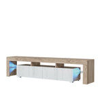 Nova Tv Unit 200cm With Led Lights | Natural Oak