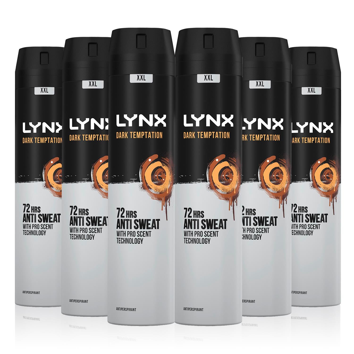 Xxl Dark Temptation 72h Sweat Protection Anti-perspirant Deo, 6x 250ml