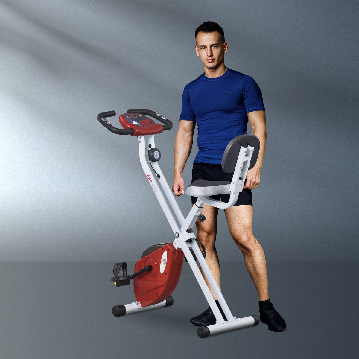 Magnetic Resistance Exercise Bike Foldable | Red