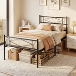 HOMCOM Bed Frame With Steel Slat Support, Noise-free