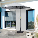 9kg Half Round Parasol Umbrella Base Resin Outdoor Garden