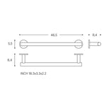 Towel Rail Chrome Architect Sp (46cm)