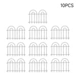 Breeins 10pcs Decorative Metal Garden Fence Panels With Double Arch Design