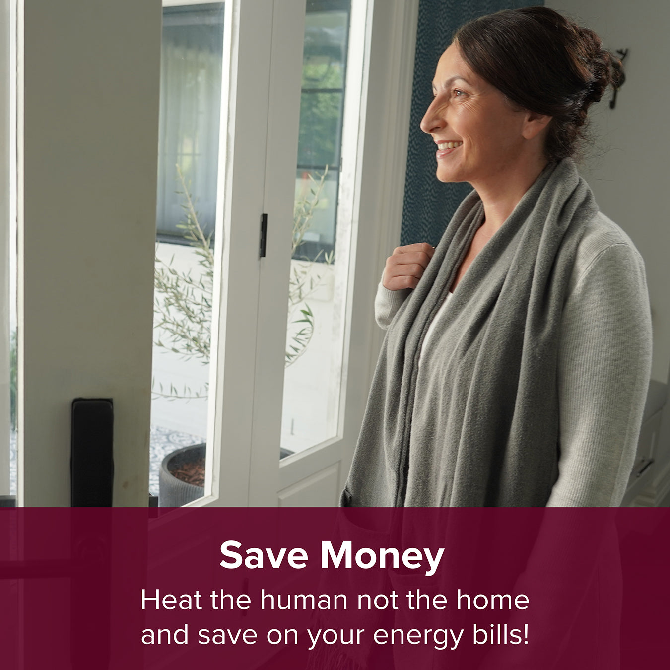 Heated Scarf with Heated Pockets and Rechargeable Battery Pack