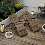 Garden Lounge Chair Cushions Set Of 2, 220gsm Fabric | Khaki