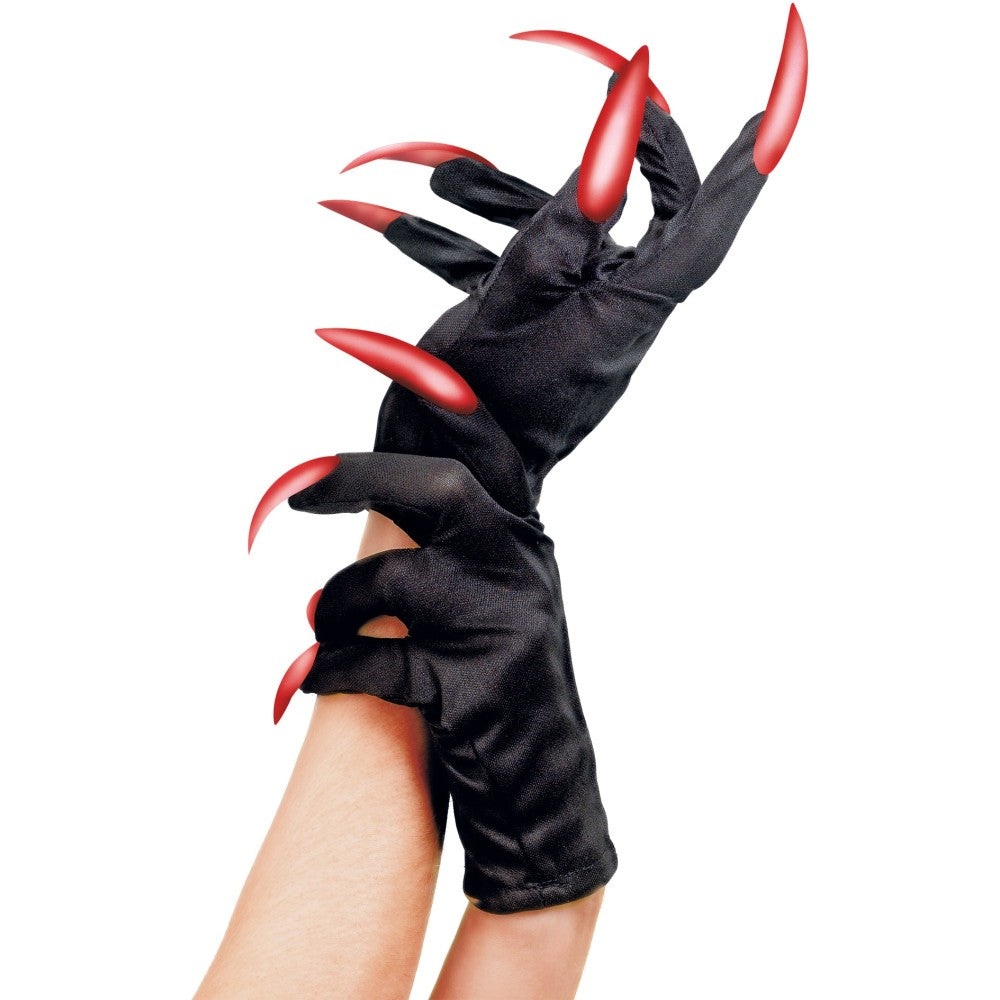 Halloween Gloves With Glitter Nails
