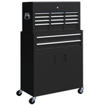 Top Chest And Roller Cabinet Combo Metal Tool Cabinet | Black