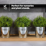 Flower Pots Set Of 12 - Galvanised Iron