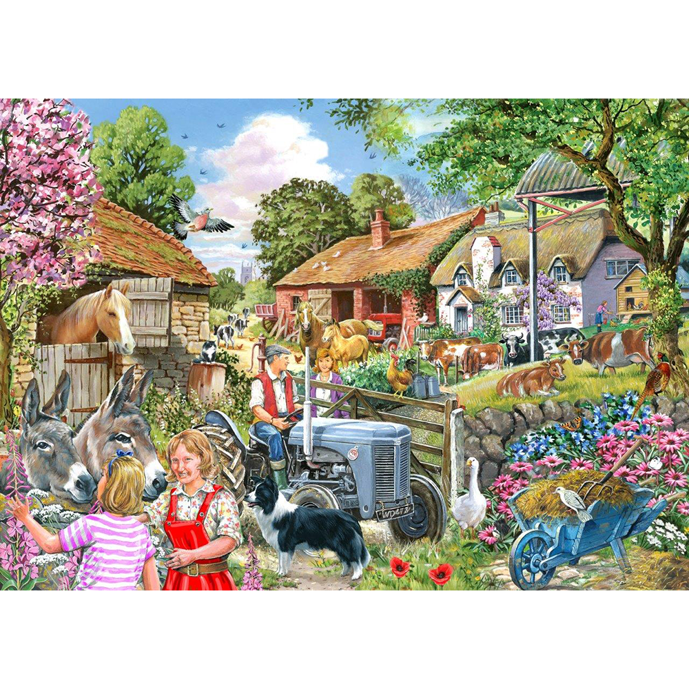 At The Farm Gate - Big 500 Piece Jigsaw Puzzle For Adults, With Extra Large Pieces
