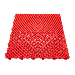 Heavy Duty Vented Garage Interlocking Floor Tiles | Red