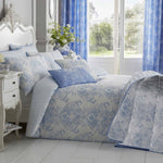 French Toile Patterned Duvet Cover Set | Single | Blue