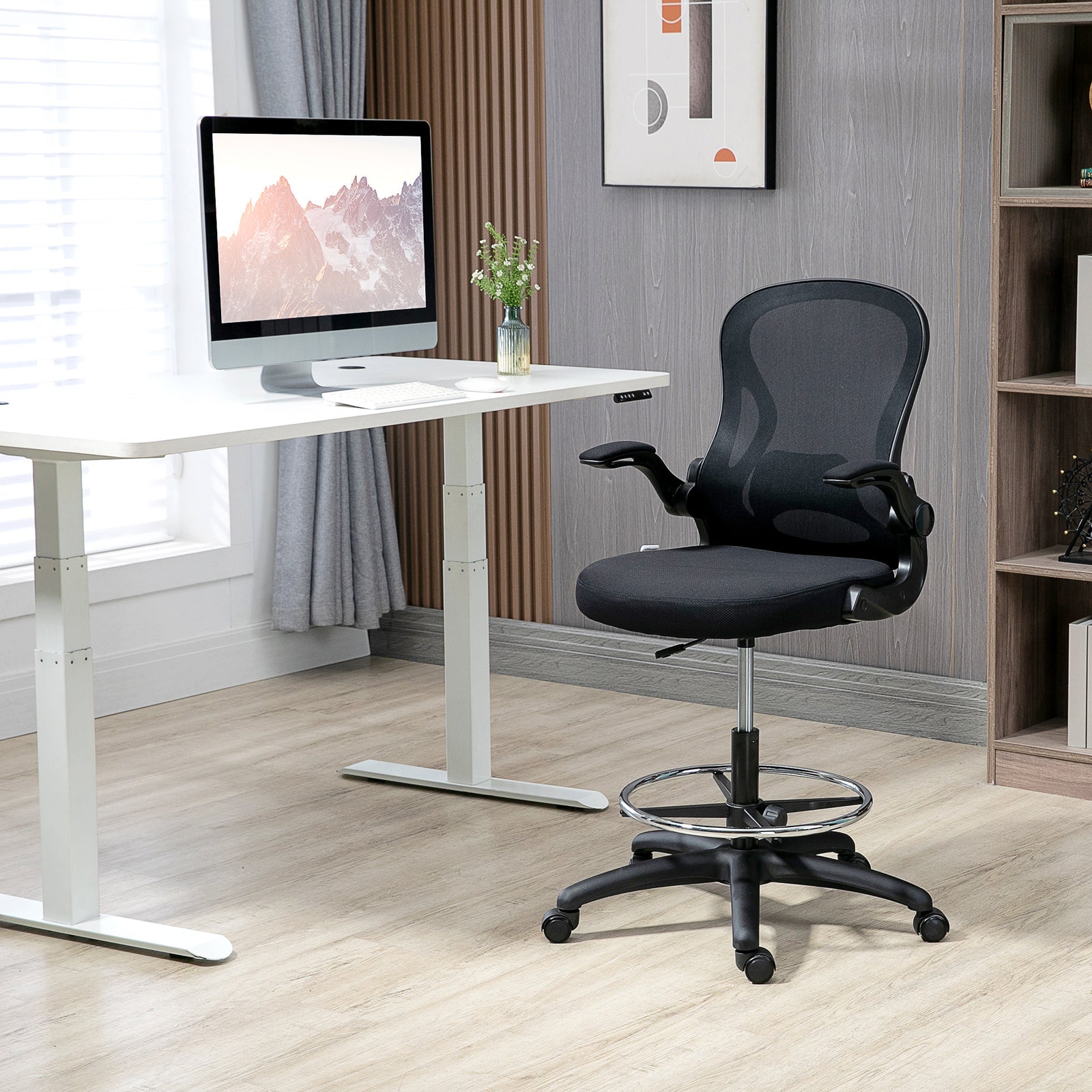 Tall Office Chair W/ Lumbar Support | Black