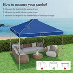 Gazebo Roof Replacement Uv50+ Waterproof 3x3(m) | Blue