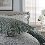 Ashling Garden Duvet Set With Leaf Printed Design | Super King | Green