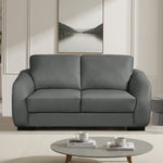 Brandon Bonded Leather 2 Seat Sofa | Grey