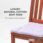 100% Cotton Seat Pads Plain Chair Cushions For Dining Room, Kitchen, Or Outdoor Garden Use | Set-of-1 | Mauve