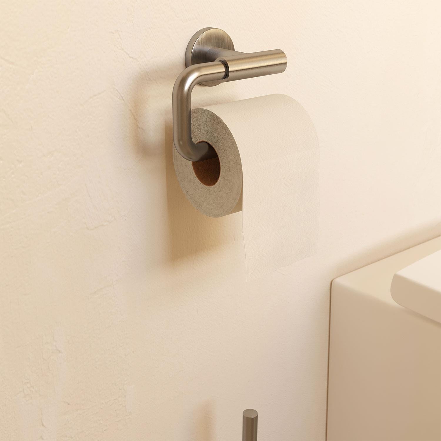 Toilet Roll Holder, Brushed Stainless Steel, Architect S+ Collection