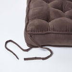 Faux Suede Dining Chair Booster Cushion | 40cm x 40cm | Chocolate