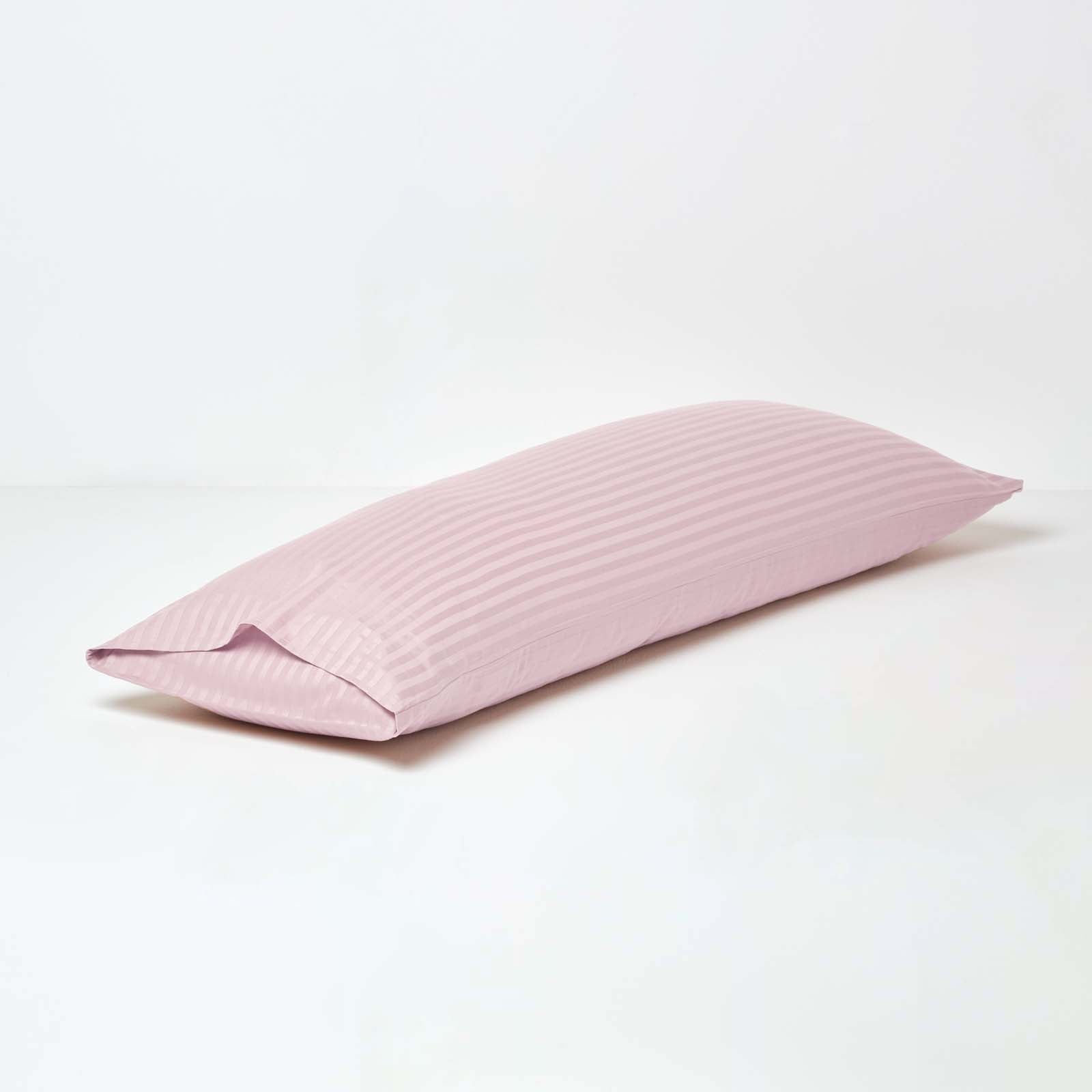 Egyptian Cotton Satin Stripe Housewife Pillowcase 330 Tc | Body | Dusky Pink