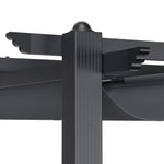4m X 4m Aluminium Pergola With Retractable Roof,charcoal Grey,outdoor Garden Gazebos Water-resistant