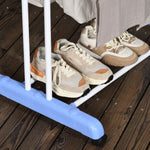 Foldable Clothes Drying Rack Steel Garment Dryer Casters | One Size | Blue