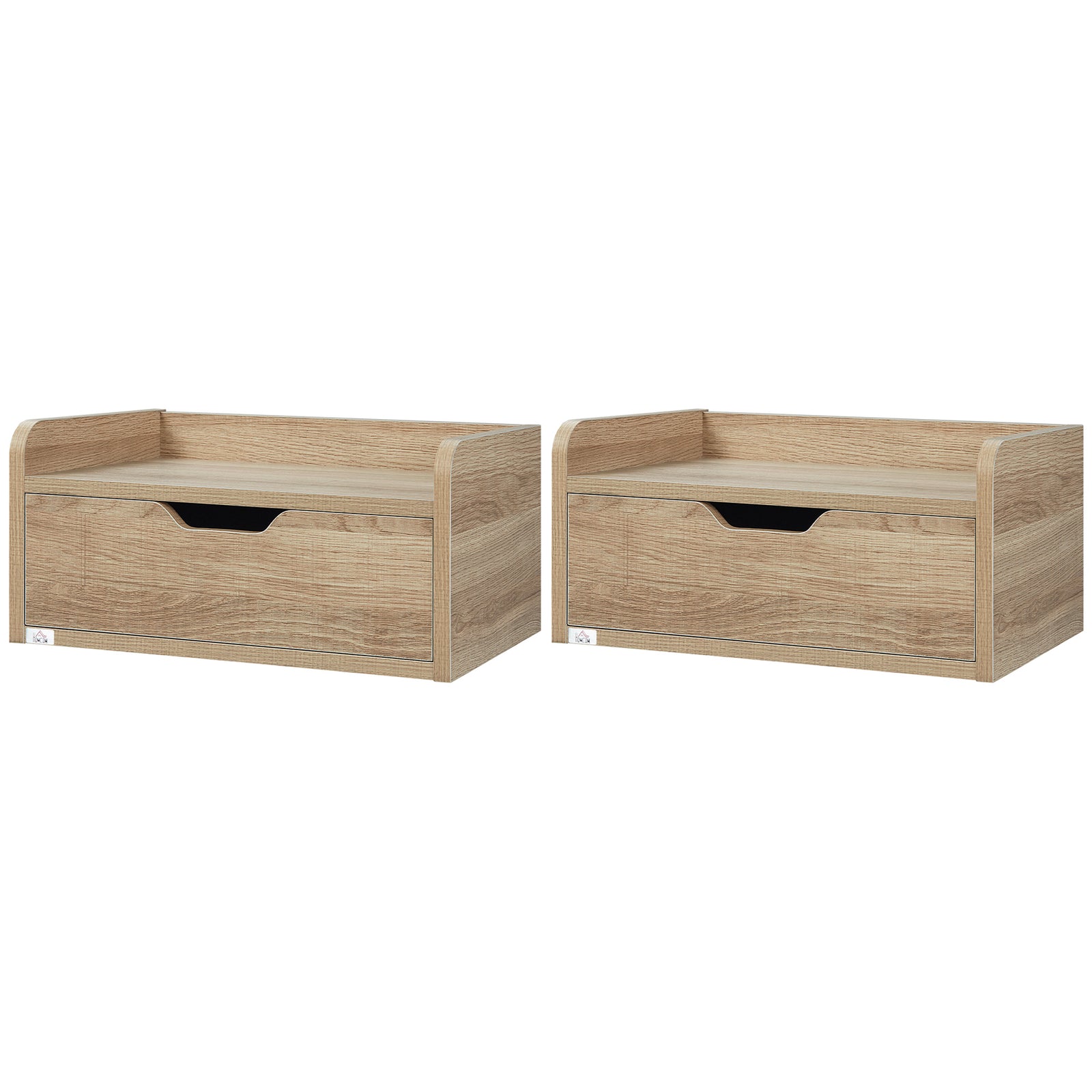 Floating Nightstand Set Of 2, Nightstand With Drawer | Set of 2 | Natura