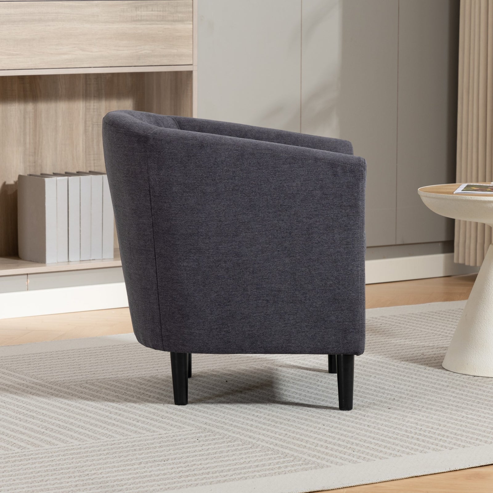 Beulah Fabric Accent Chair | Charcoal Grey